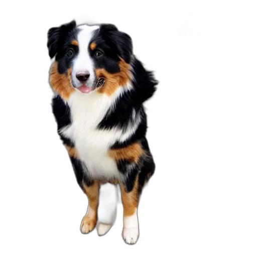 animal, creature, staff, face, photorealistic, 3d render, australian, shepherd transparent PNG cut-out