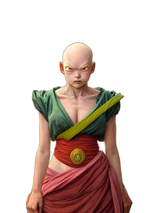 staff, face, mask, dress, concept art, fantasy art, comic book art, 3d render transparent PNG cut-out