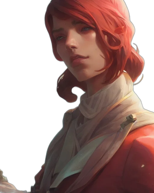 face, staff, crown, jacket, concept art, fantasy art, comic book art, photorealistic transparent PNG cut-out