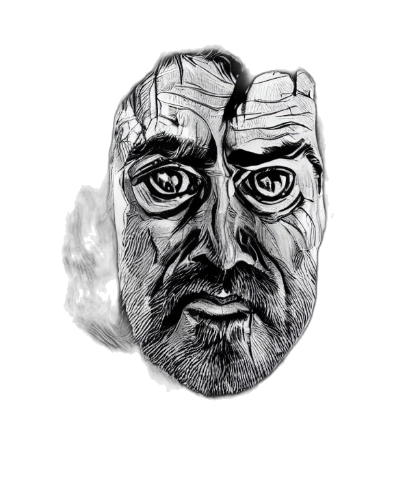 mask, face, jacket, creature, pencil sketch, comic book art, photorealistic, concept art transparent PNG cut-out