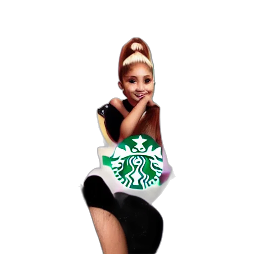cartoon, pixel art, 3d render, photorealistic, ariana, grande, face, star transparent PNG cut-out