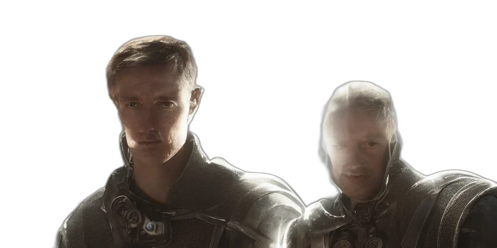face, concept art, 3d render, outer space, fog, photo, sci, man transparent PNG cut-out