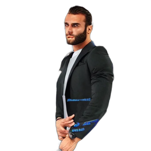 jacket, staff, 3d render, gigachad, made, gigachads, out transparent PNG cut-out