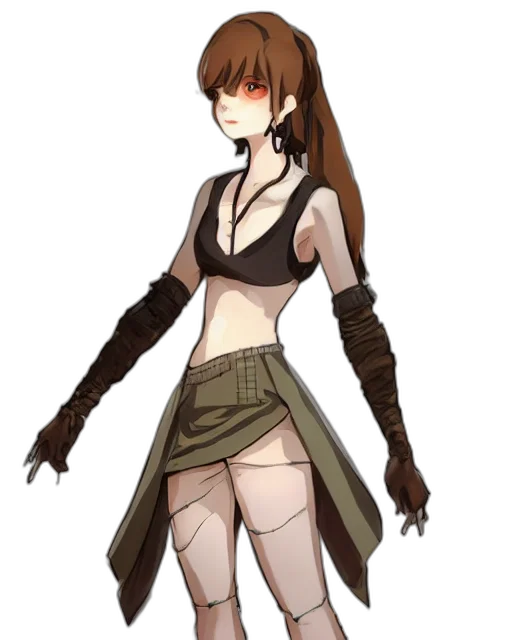 staff, dress, concept art, pixel art transparent PNG cut-out