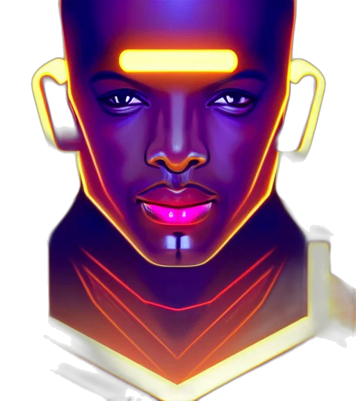 robot, face, mask, cyberpunk transparent PNG cut-out