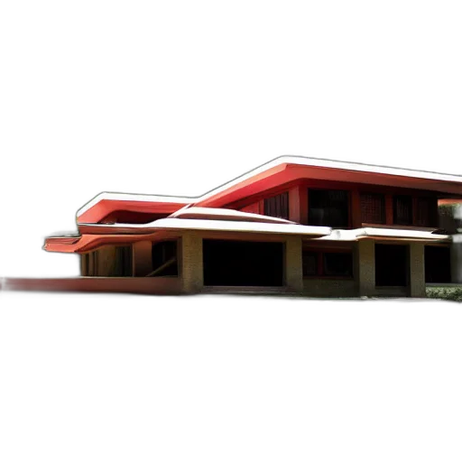 building, furniture, car, jewelry, 3d render, concept art, photorealistic, red transparent PNG cut-out
