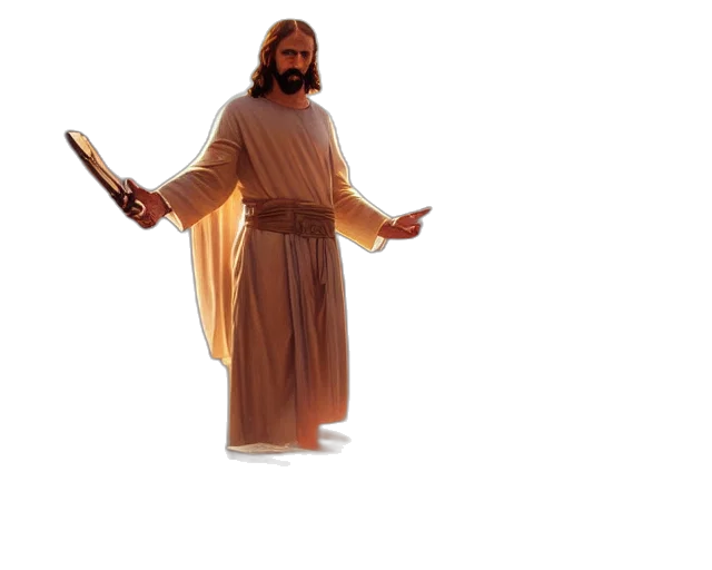 sword, staff, weapon, 3d render, concept art, photorealistic, photography, jesus transparent PNG cut-out