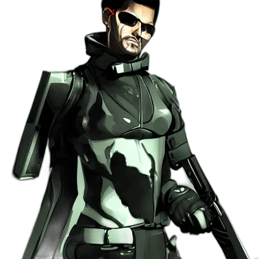 jacket, weapon, concept art, comic book art transparent PNG cut-out
