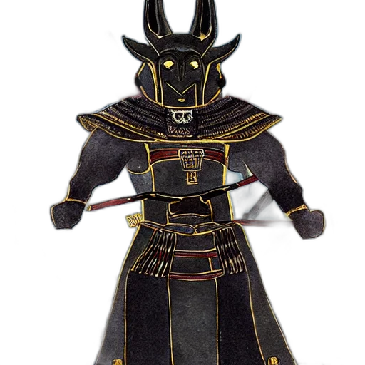 mask, staff, jewelry, sword, concept art, 3d render, fantasy art, dark transparent PNG cut-out