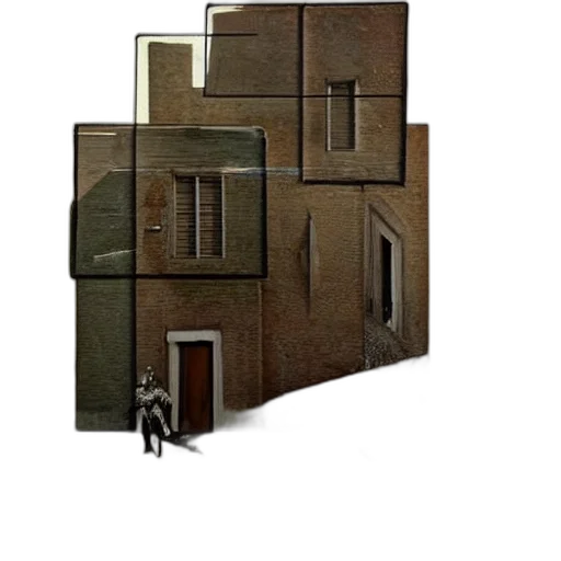 building, furniture, robot, weapon, concept art, 3d render, pixel art, photorealistic transparent PNG cut-out