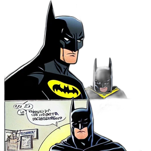 comic book art, concept art, cartoon, batman, seeing, his, parents, again transparent PNG cut-out
