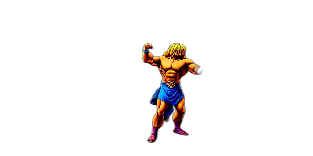 weapon, staff, pixel art, concept art, 3d render, comic book art, man, eternia transparent PNG cut-out