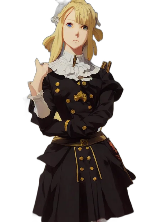 staff, crown, jacket, dress, anime, pixel art, concept art, fantasy art transparent PNG cut-out