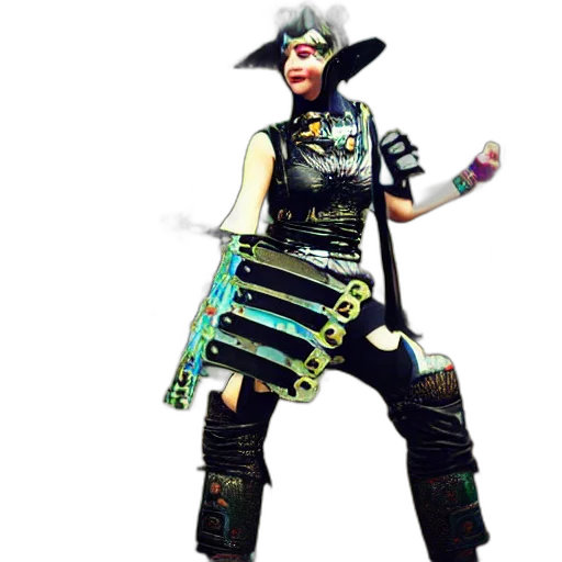 staff, weapon, robot, cyberpunk, concept art, 3d render, fantasy art, green transparent PNG cut-out