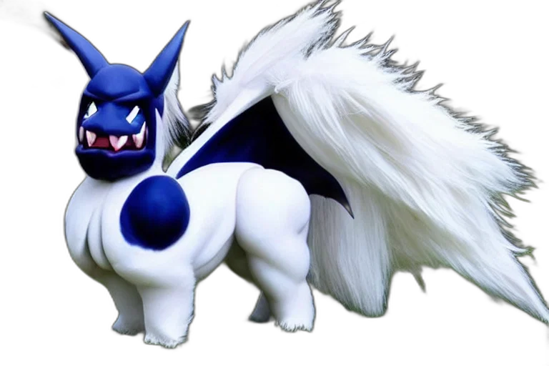 animal, creature, dragon, 3d render, concept art, real, life, absol transparent PNG cut-out