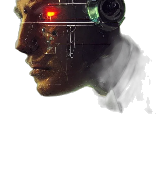 face, robot, mask, crown transparent PNG cut-out