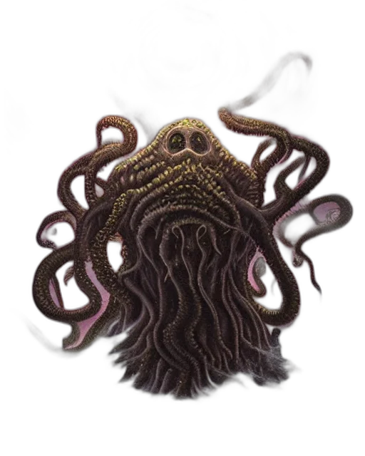 creature, hair, mask, staff, concept art, fantasy art, 3d render, photorealistic transparent PNG cut-out
