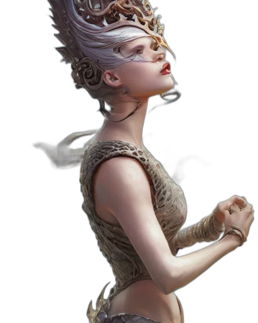 staff, face, mask, dragon, fantasy art, concept art, photorealistic, comic book art transparent PNG cut-out