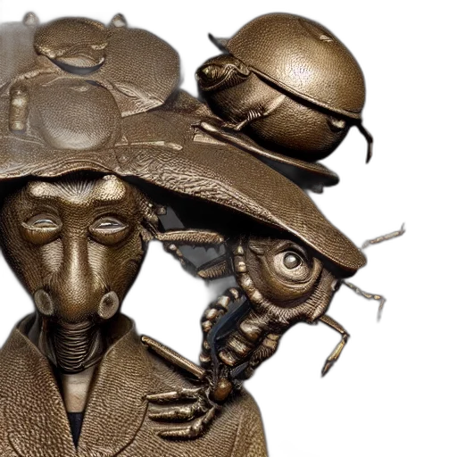 hat, 3d render, concept art, weird transparent PNG cut-out