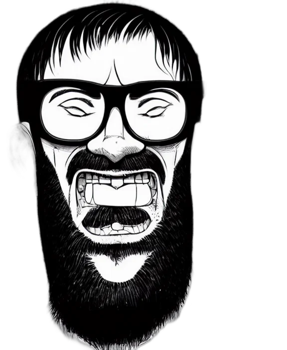 face, mask, cartoon, comic book art transparent PNG cut-out