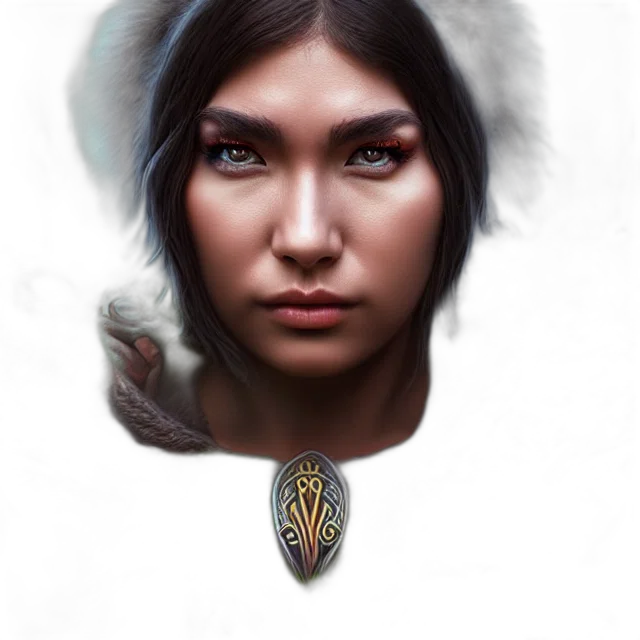 face, jewelry, crown, staff, fantasy art, photorealistic, concept art, comic book art transparent PNG cut-out