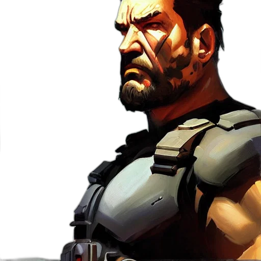 face, weapon, concept art, comic book art, pixel art, photorealistic, greg, manchess transparent PNG cut-out