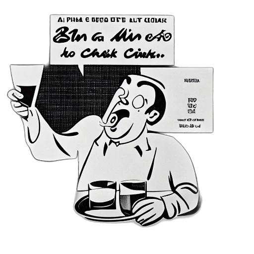 poster, man, drinking, milk, bag, cartoon, funny, cool transparent PNG cut-out