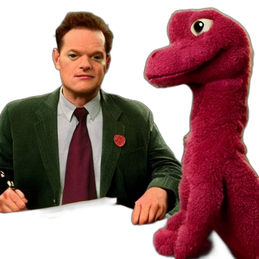 animal, staff, creature, barney transparent PNG cut-out