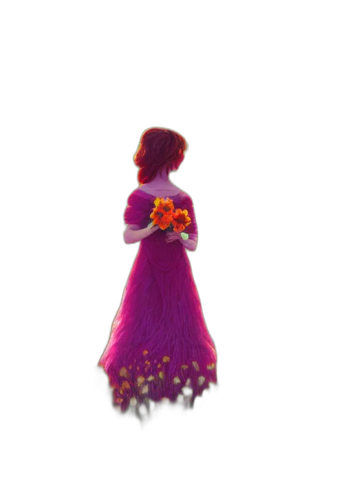 dress, crown, flower, robot transparent PNG cut-out