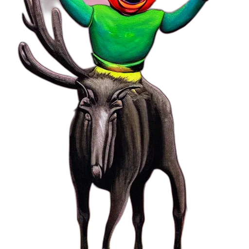creature, animal, staff, mask, concept art, 3d render, photorealistic, cartoon transparent PNG cut-out