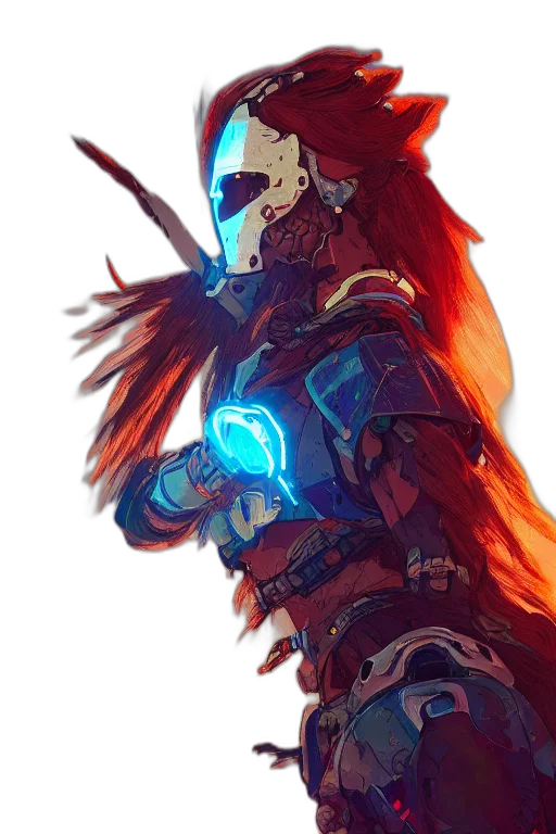 mask, sword, staff, weapon, concept art, fantasy art, comic book art, pixel art transparent PNG cut-out