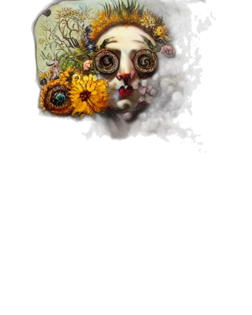 mask, face, flower, crown transparent PNG cut-out