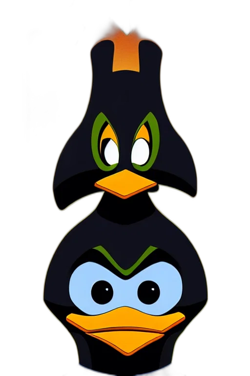 animal, crown, staff, pixel art, 3d render, cartoon, concept art, dark transparent PNG cut-out