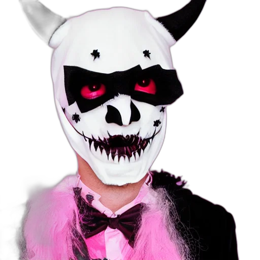 mask, animal, creature, face, bad, bunny, dressing, demon transparent PNG cut-out