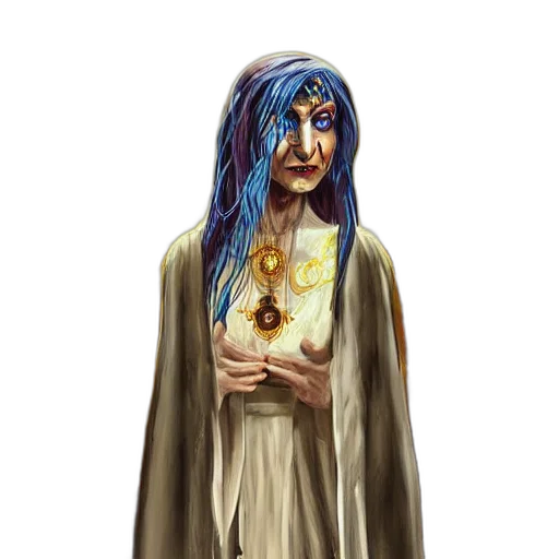 jewelry, dress, staff, fantasy art, concept art, comic book art, pixel art, blue transparent PNG cut-out