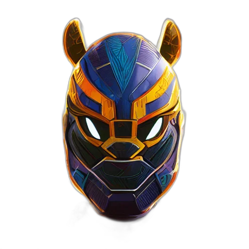 mask, 3d render, concept art, suit transparent PNG cut-out