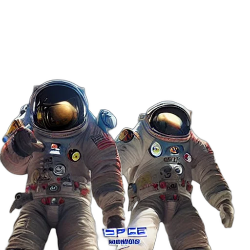 concept art, 3d render, pixel art, outer space transparent PNG cut-out