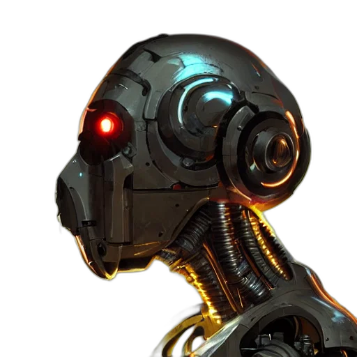 robot, face, mask, weapon transparent PNG cut-out