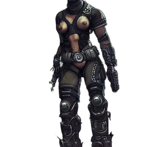 robot, weapon, concept art, cyberpunk transparent PNG cut-out