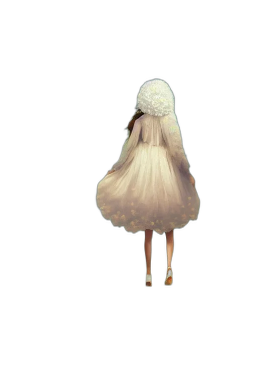 dress, hair, crown, creature, concept art, pixel art, 3d render, fantasy art transparent PNG cut-out