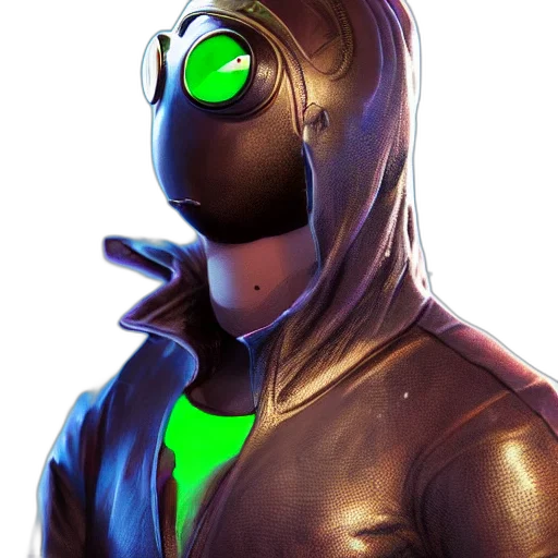 mask, robot, face, jacket transparent PNG cut-out