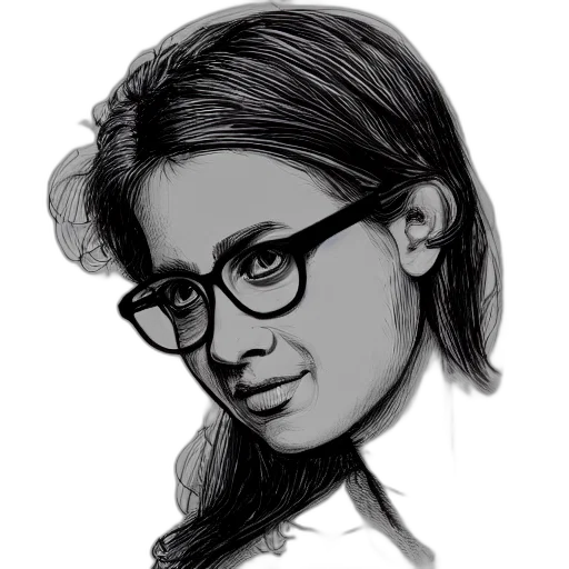 face, pencil sketch, cartoon, comic book art transparent PNG cut-out