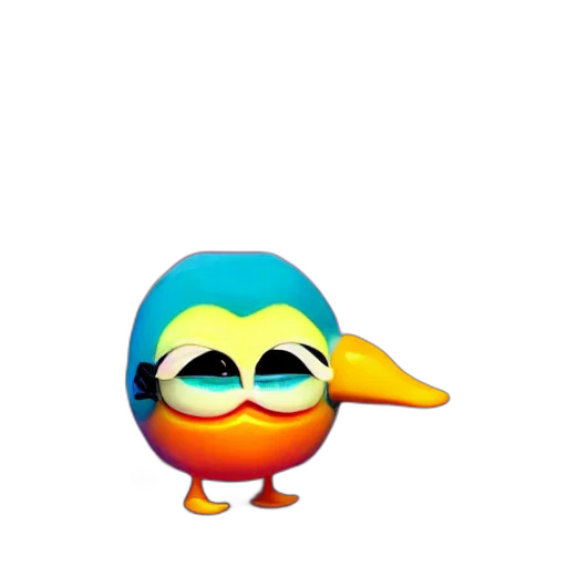 mask, animal, creature, staff, 3d render, concept art, pixel art, vaporwave transparent PNG cut-out