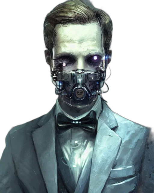 mask, robot, face, cyberpunk transparent PNG cut-out