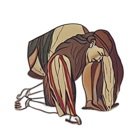 hair, creature, staff, dress transparent PNG cut-out