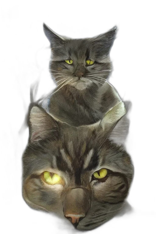 animal, crown, photorealistic, concept art, fantasy art, oil painting, fire, book transparent PNG cut-out