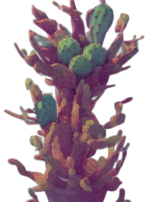 tree, crown, staff, flower, concept art, 3d render, watercolor, photorealistic transparent PNG cut-out