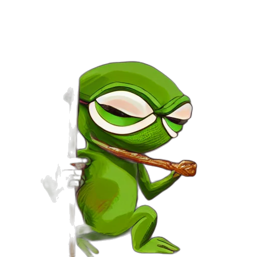 staff, weapon, sword, concept art, 3d render, fantasy art, cartoon, green transparent PNG cut-out