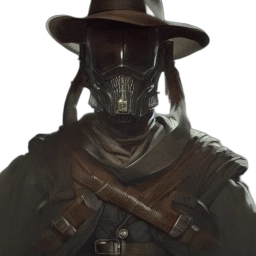 mask, face, hat, staff transparent PNG cut-out