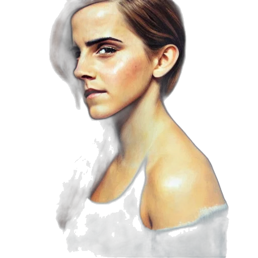 face, hair, dress, mask, photorealistic, watercolor, concept art, oil painting transparent PNG cut-out